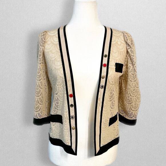 Corey Lynn Calter Anthro Open Knit Cropped Cardigan - XS - Picture 1 of 10